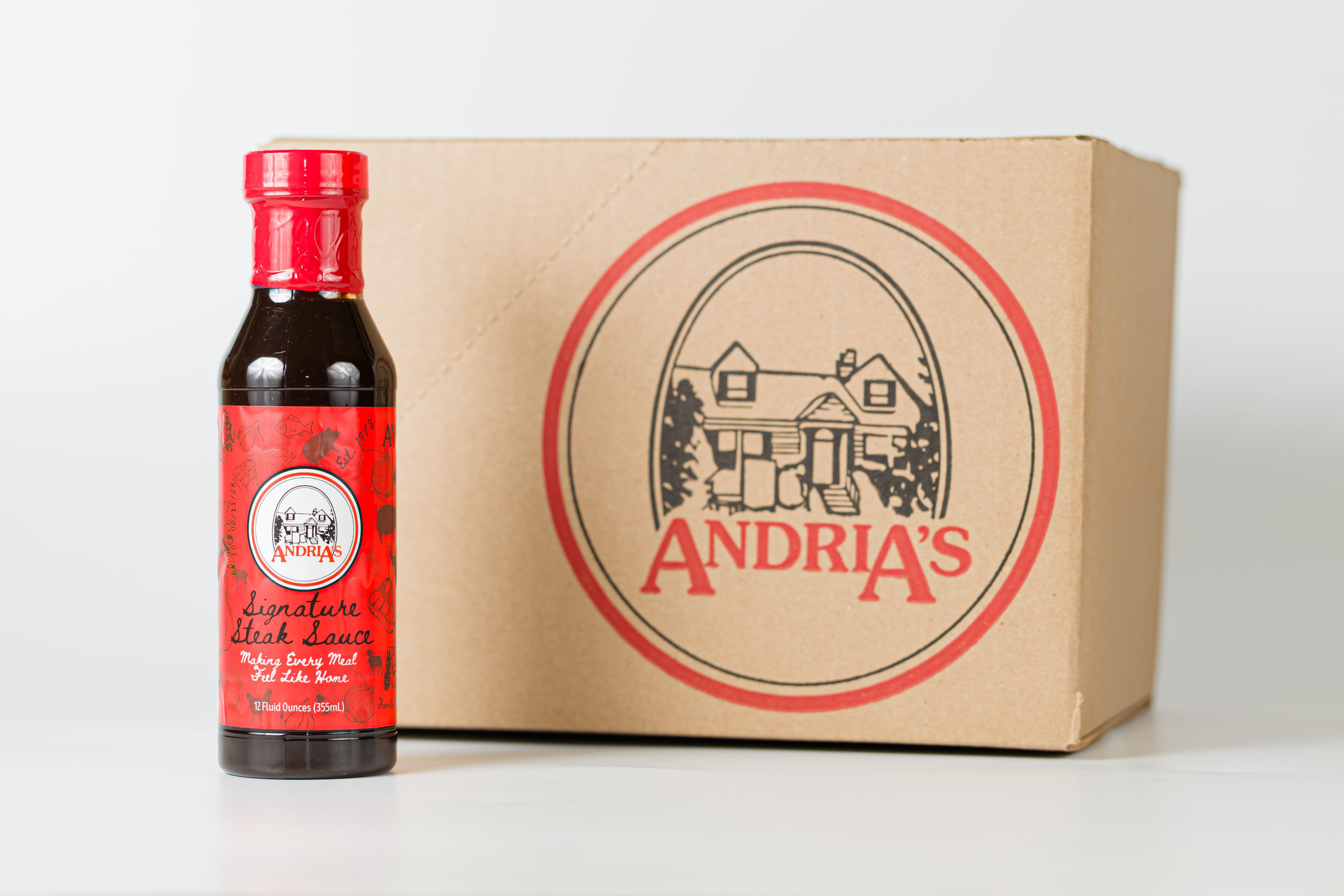 Case (12) Andria's 12oz. Steak Sauce image 0